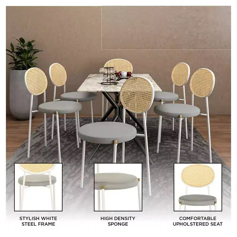 Chaise de salle à manger en velours