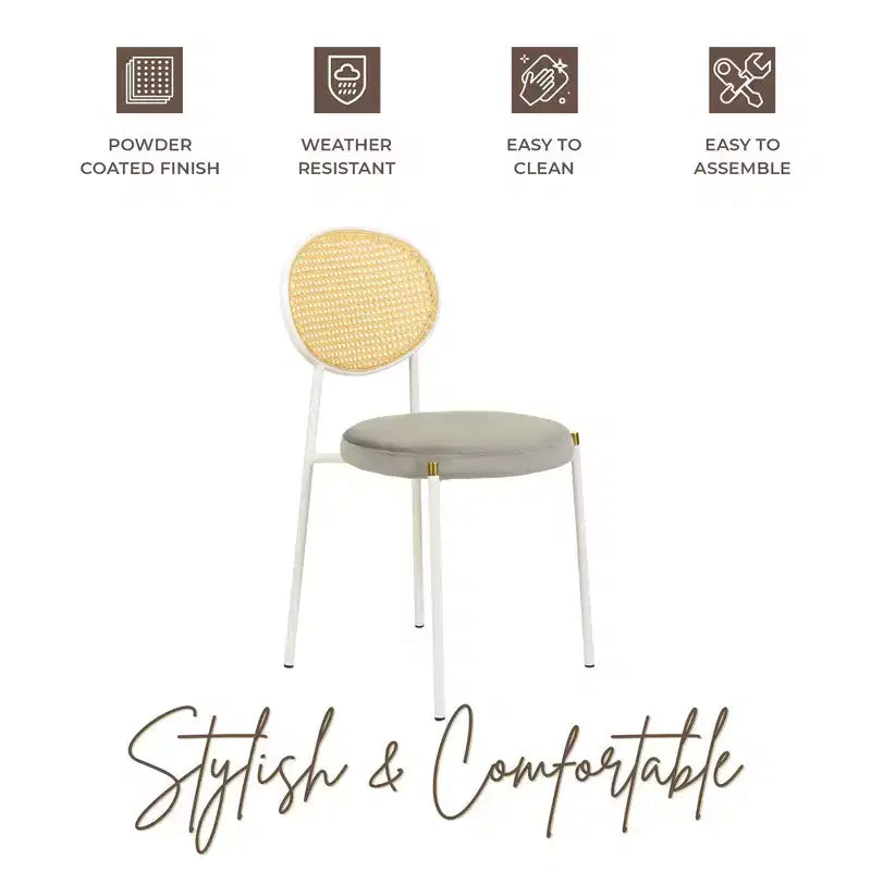 Chaise de salle à manger en velours