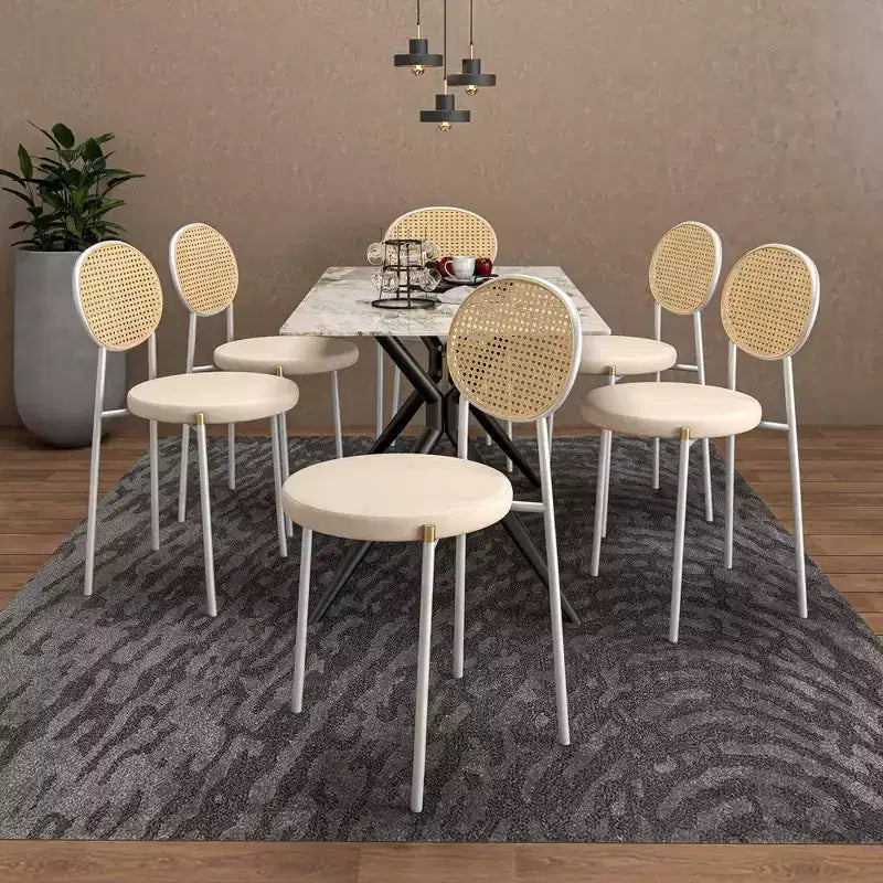 Chaise de salle à manger en velours