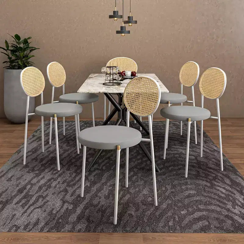 Chaise de salle à manger en velours