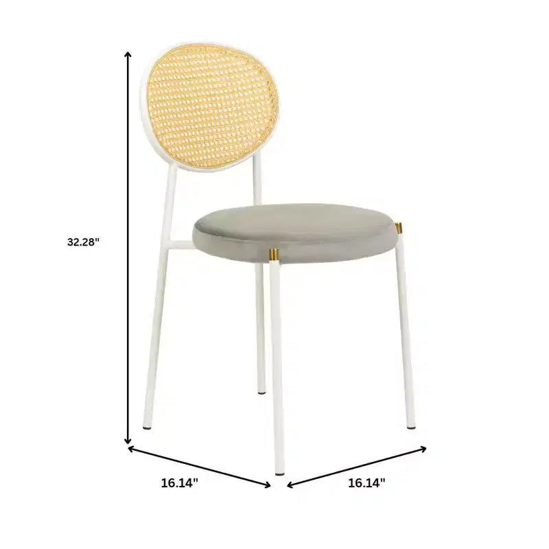 Chaise de salle à manger en velours
