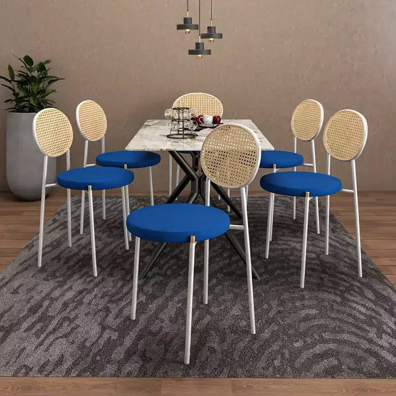 Chaise de salle à manger en velours