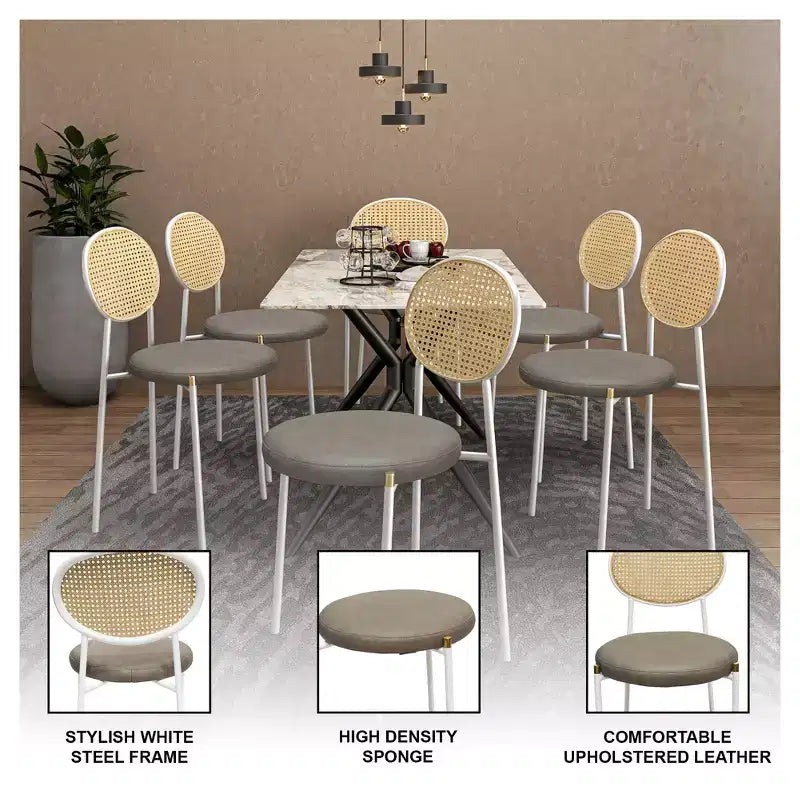 Chaise de salle à manger en velours