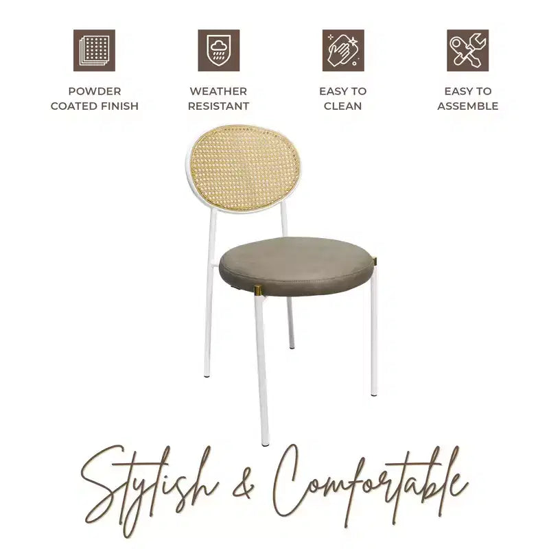 Chaise de salle à manger en velours
