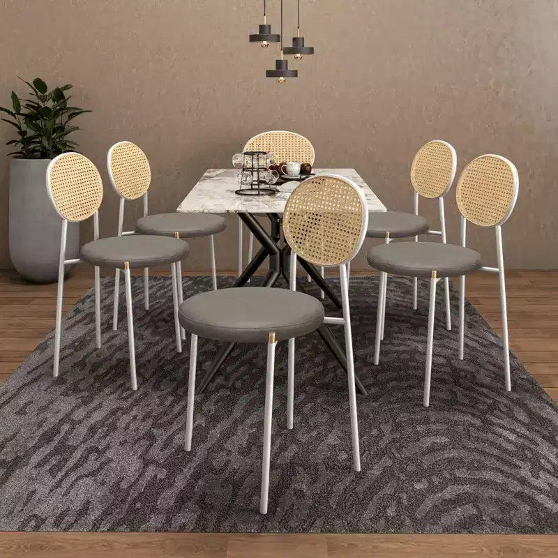 Chaise de salle à manger en velours