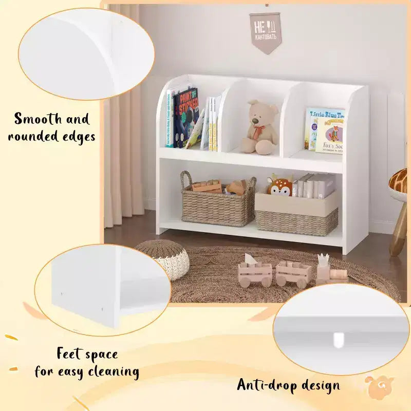 Étagère à livres et meuble de rangement pour jouets pour enfants