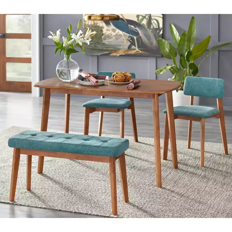 Banc rembourré de style moderne du milieu du siècle