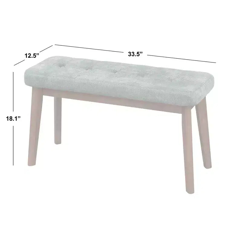 Banc rembourré de style moderne du milieu du siècle