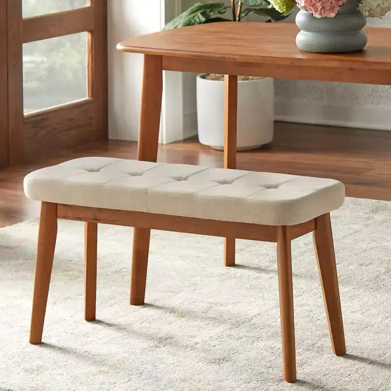 Banc rembourré de style moderne du milieu du siècle