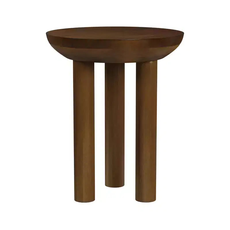 Table d'appoint tripode en bois de manguier