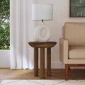 Table d'appoint tripode en bois de manguier